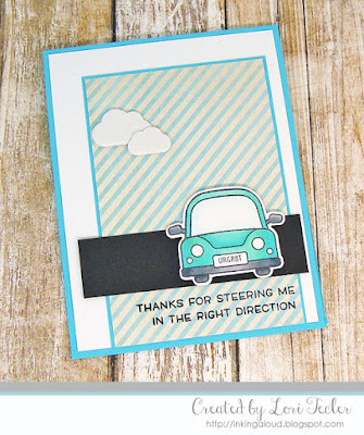 Thanks for Steering Me in the Right Direction card-designed by Lori Tecler/Inking Aloud-stamps and dies from Lawn Fawn