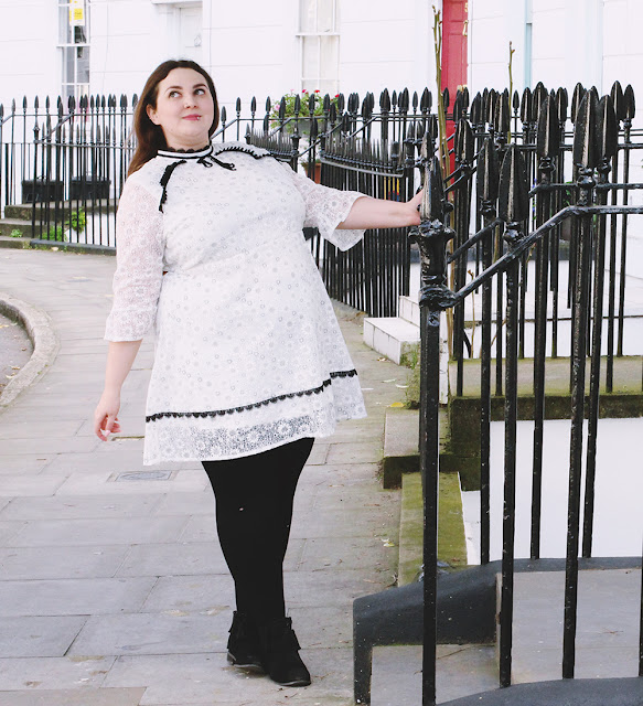 Plus size white dress