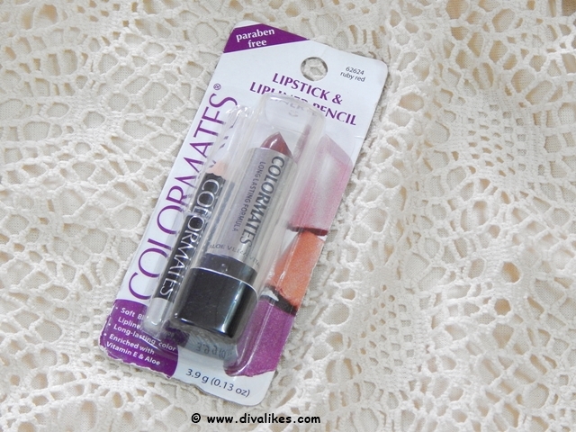 Colormates Lipstick & Lipliner Pencil Ruby Red Review