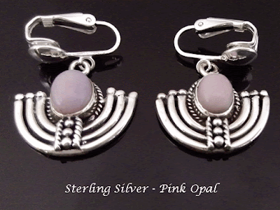 clip on earrings pink pearl