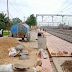 सराय रेलवे स्टेशन पर निर्माण कार्य में हो रही धांधली