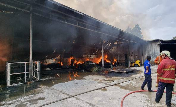 Pabrik Kasur di Pekanbaru Ludes Terbakar, Diduga Api Berasal dari Penggiling Busa
