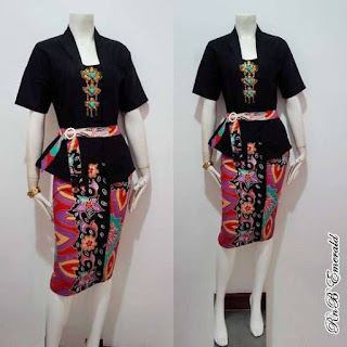 Baju Atasan Dress Batik Bawahan Rok Pendek Untuk Pesta