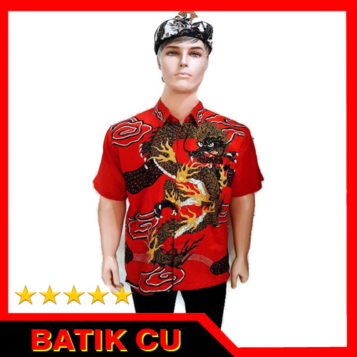 Kemeja Batik  Tulis Motif  Naga  Khas Cirebon  Batik  CU