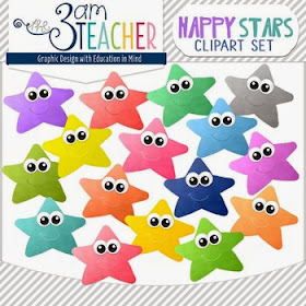  Free Colorful Happy Stars by The 3am Teacher