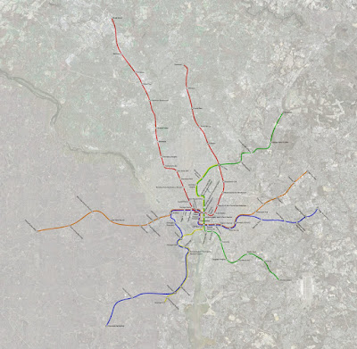 map of dc metro. in DC Metropolitan area.