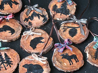 Rustic North Woods Ornaments - moose, bear, fish, cabin favorites 