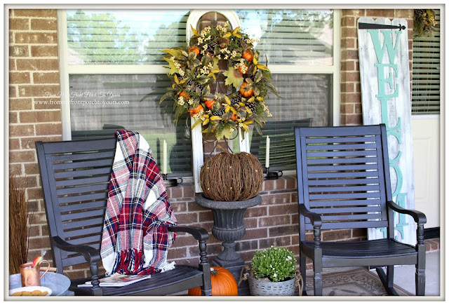 Fall Porch-Balsam-Wreath-Twig Pumpkin- Hill-From My Front Porch To Yours