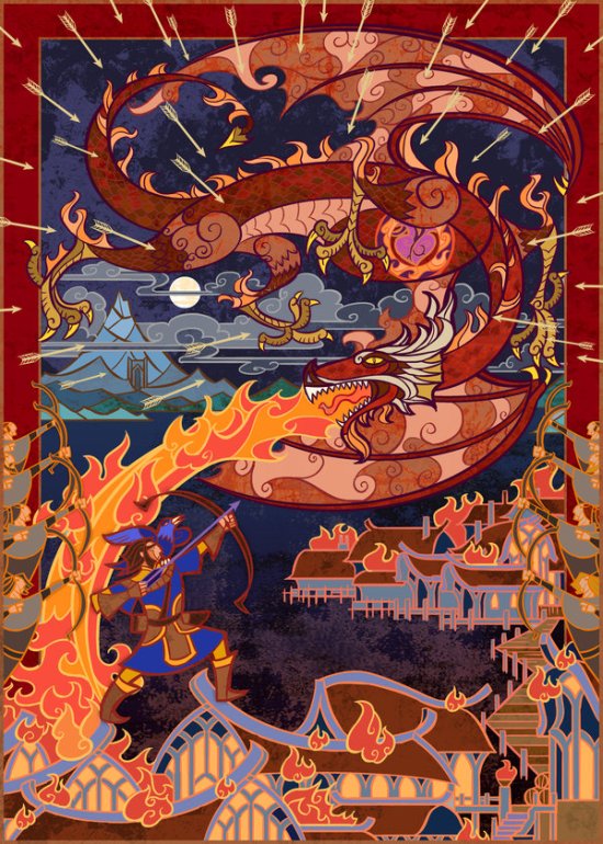 Jian Guo breathing2004 deviantart ilustrações fantasia ficção vitrais coloridos vintage