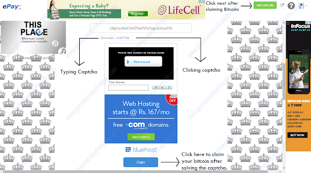 Earn Bitcoins By Solving Captchas On Faucets Bitcoin Captcha Entry - 