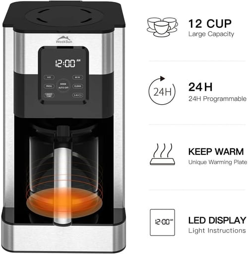 MIAOKE Touch-Screen Programmable Coffee Maker