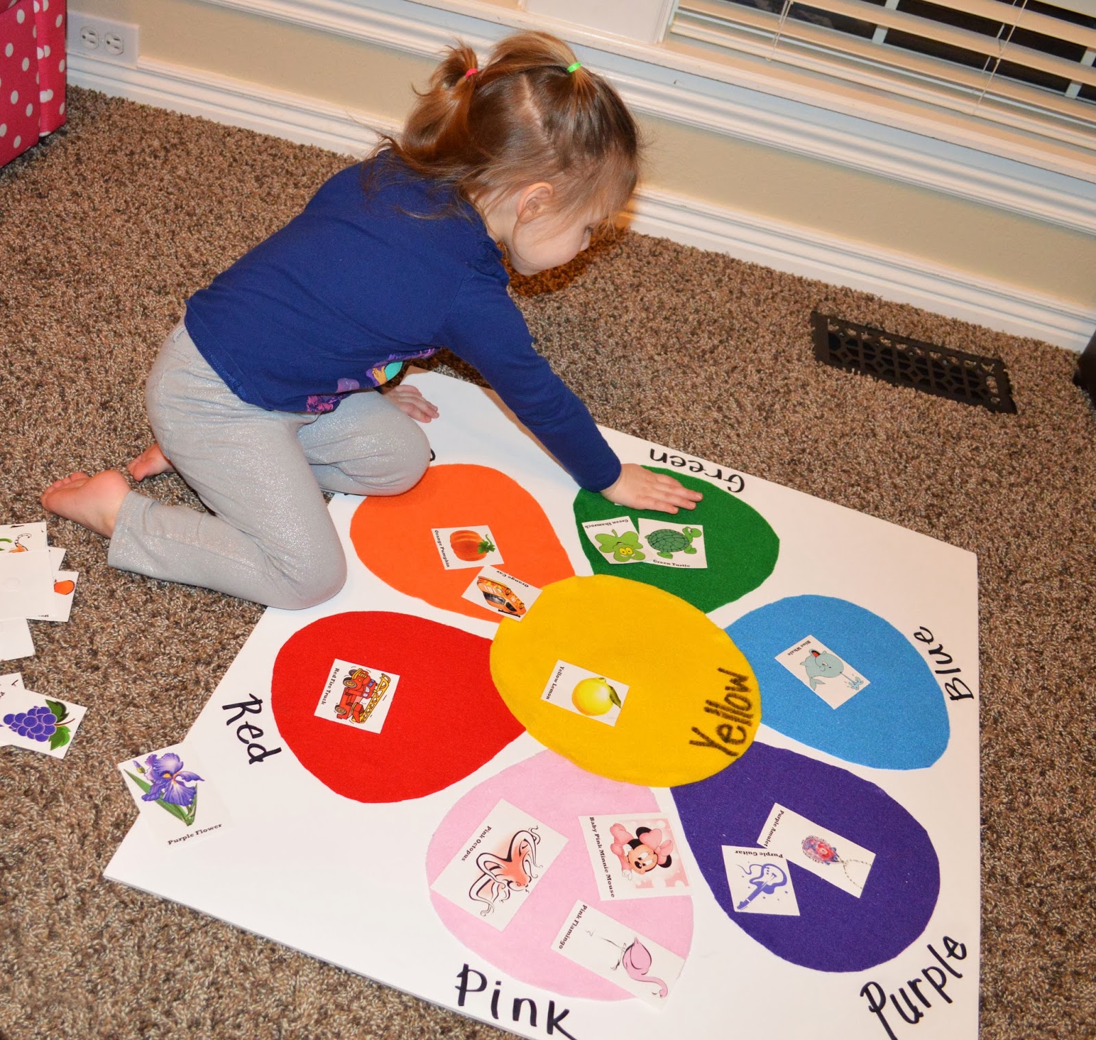  Toddler  Color  Matching Felt Board with Picture Identification