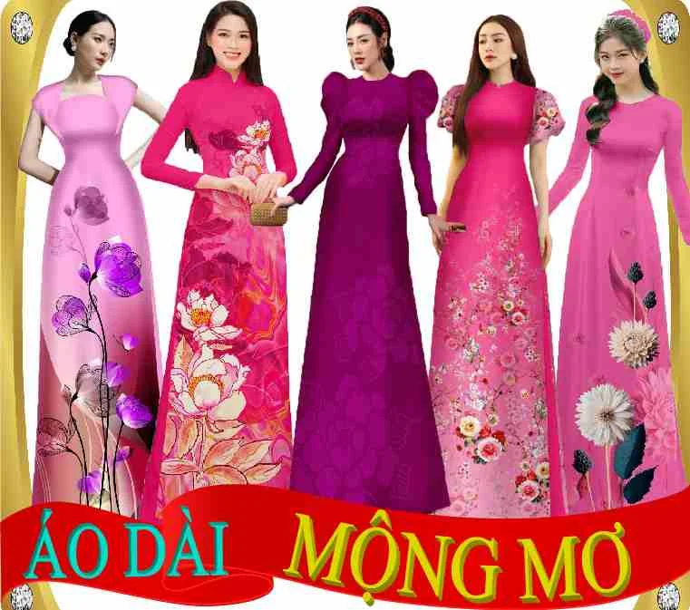 Vải áo dài màu hồng đẹp trang nhã thanh lịch