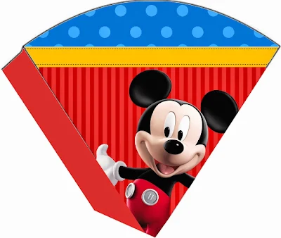 Mickey en Azul y Rojo: Kit para Fiestas para Imprimir Gratis. 