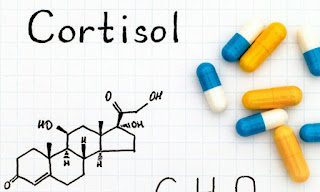 la fórmula del cortisol y algunas capsulas de color