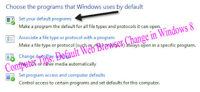 Computer Tips: Default Web Browser Change in Windows 8