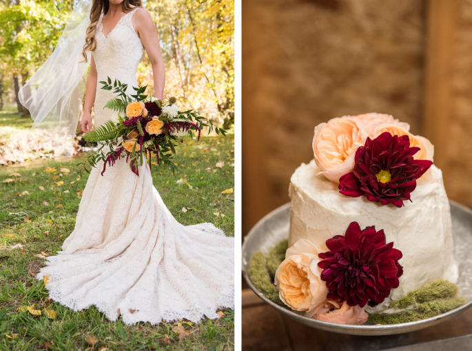 Bouquet / Wedding Cake / Cali Frankovic Photography