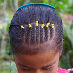 Micronesian Girl~ Cornrow Mohawk Braids