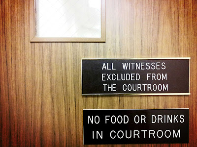 Courtroom Door, Rules