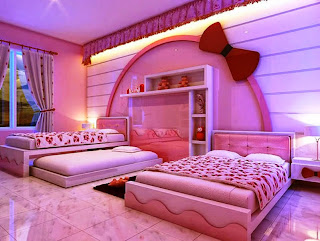 Gambar kamar set anak hello kitty