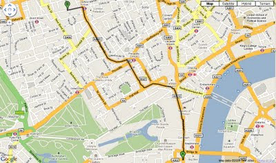 New Directions (Walking or Driving) in London - Google Maps API V3