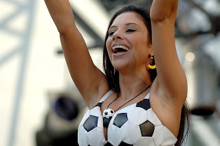 Germany Sexy Fan With Ball Bra Style on Fifa World Cup 2010