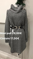 maglione da donna modello maxi pull