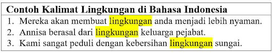 22 Contoh Kalimat Lingkungan di Bahasa Indonesia dan Pengertiannya