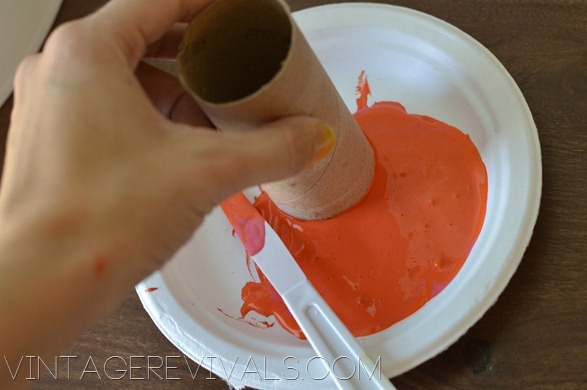 Toilet Paper Roll Stenciling