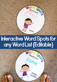 Word Spots for active learner.  Use this with any word list. 