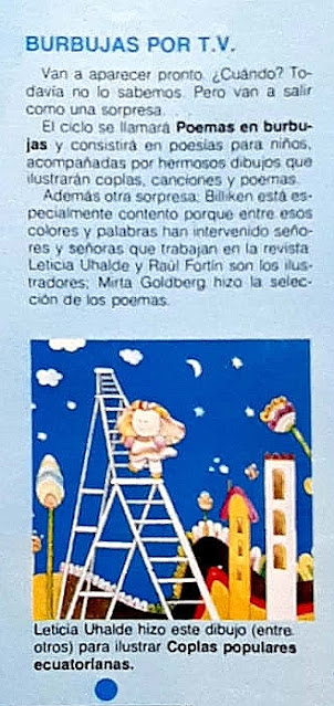 De Todo un Poco, Poemas en Burbujas, Oscar Fernandez, juegos, trabalenguas, adivinanzas, Laura Devetach, Revista Billiken, decada del 80, 1980