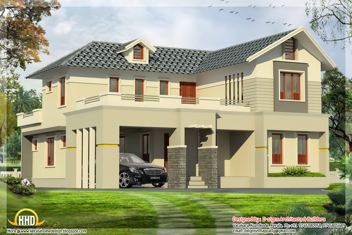  4  bedroom  India  house  plan  2800 sq ft Kerala home  design  Architecture house  plans 