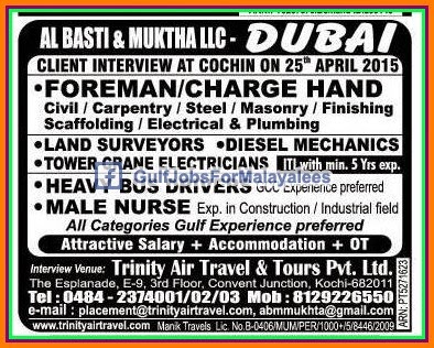 Al Basti & Muktha LLC Dubai Jobs - OT & Accommodation