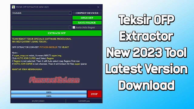 Teksir OFP Extractor New 2023 Tool Latest Version Download