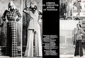 Moda anos 70. História década 70. moda feminina anos 70. propaganda moda 1973