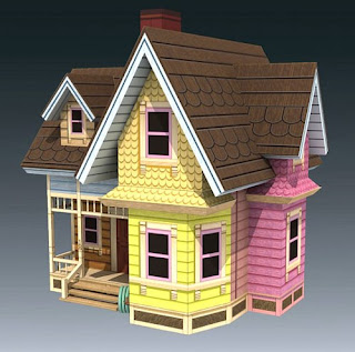 up movie flying house papercraft model