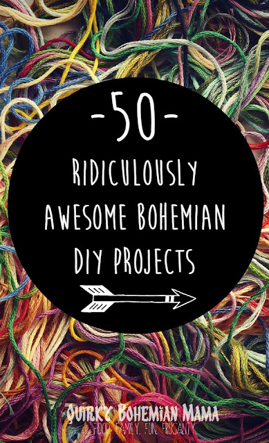 50 Exquisite DIY Bohemian Projects {DIY boho hippie home decor, bath & beauty, jewelry, clothing & accessories} Bohemian Crafts, DUY bohemian. #boho #diyboho #bohemian #bohowedding
