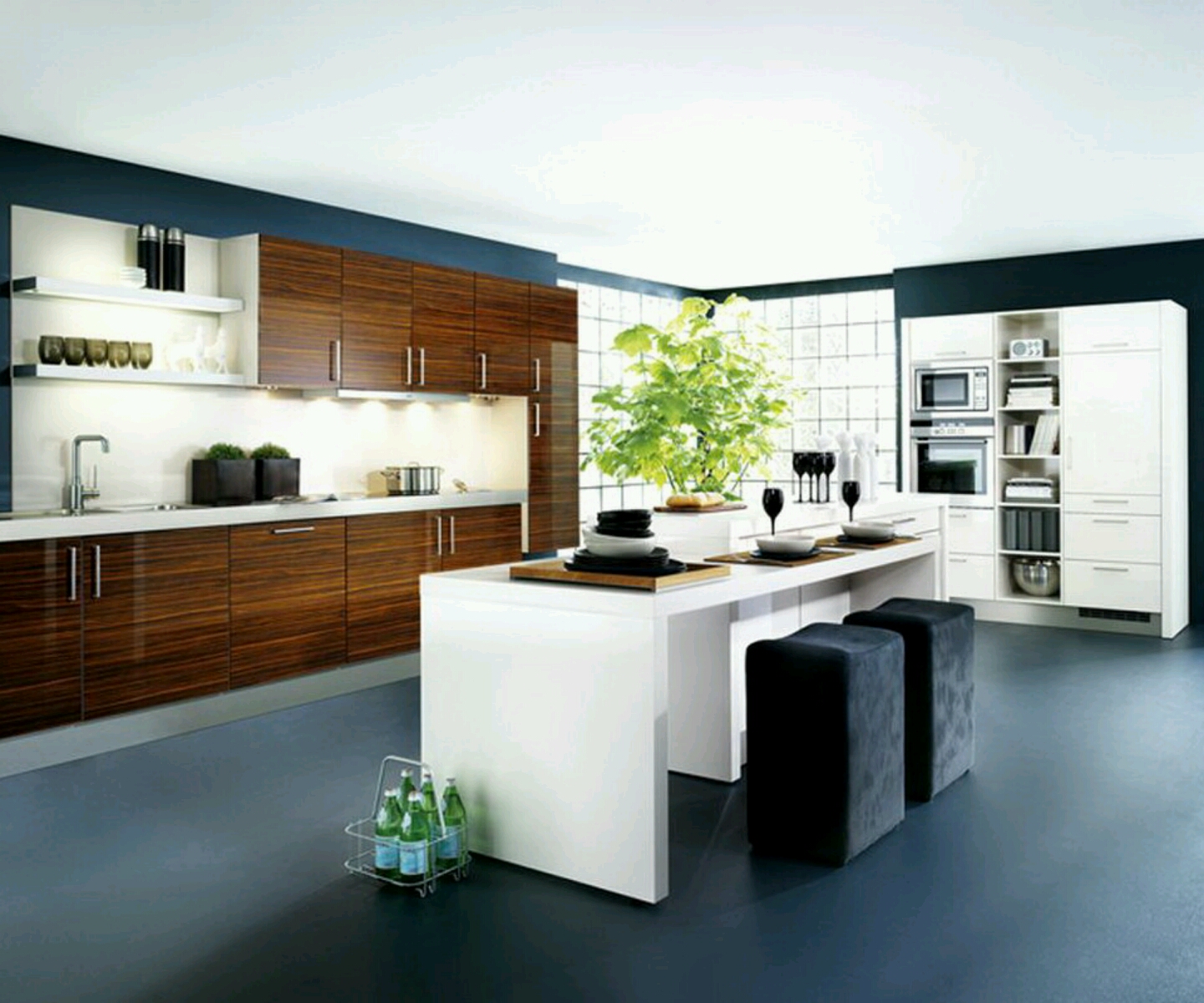 New home designs latest.: Kitchen cabinets designs modern homes.