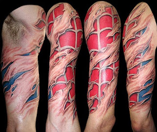 Sleeve 3D Spider Tattoo Design