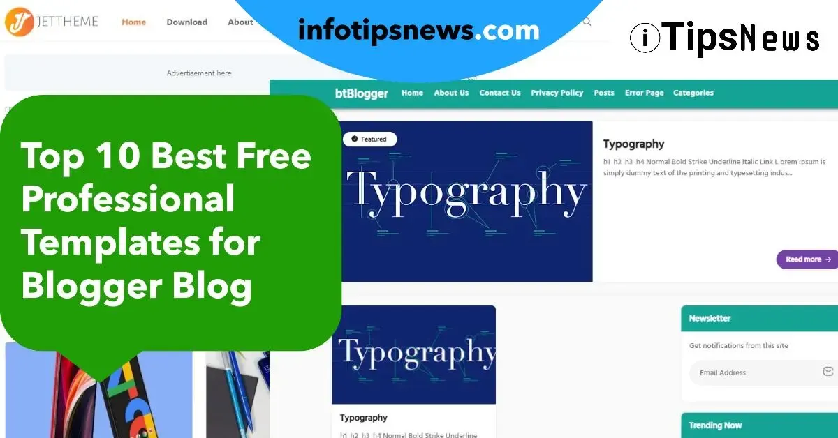 Top 10 Best Free Professional Templates for Blogger Blog