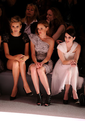 Emma Roberts is visit to Monique Lhuillier Spring 2011 Fashion Show