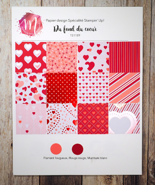 Papier design Du fond du coeur, Stampin' Up! mini catalogue 2020