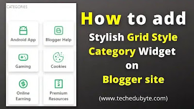 How to add Grid Style Widget category on Blogger home page