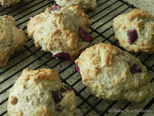 Cherry Scones - Cooling.