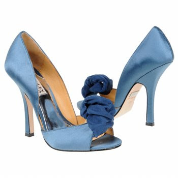 Blue wedding shoes