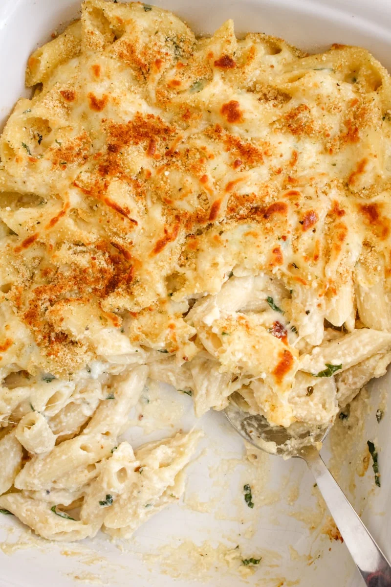 Oven-Baked Alfredo Pennoni & Cheese