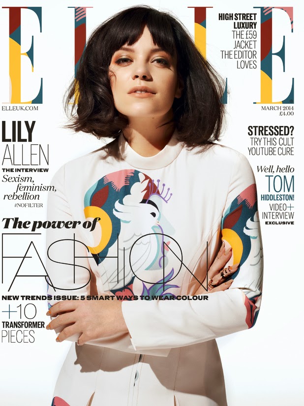 Lily Allen Covers UK ELLE Magazine, March 2014