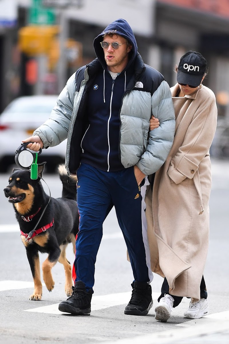 Emily Ratajkowski and Sebastian Bear McClard Out with Their Dog in New York 22 Mar -2020