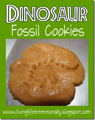 Dinosaur fossil cookies