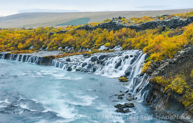 iceland, 冰島, Hraunfossar 瀑布